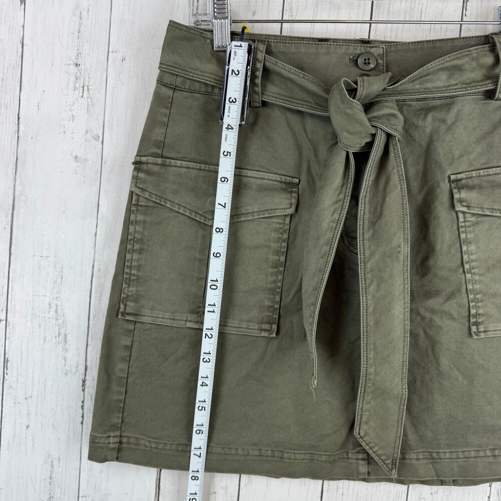 NWT Rails Olive Green Nola Military Utility Skirt Cotton Canvas Belt Size Medium - Picture 15 of 16